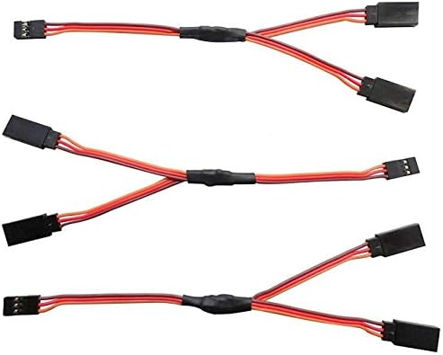 3 Pack - 6" / 150mm JR/Spektrum/Hitec Style Servo Y Harness - Apex RC Products #1031