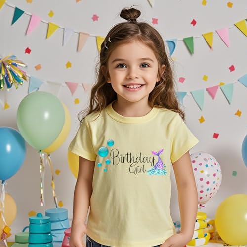 Image of Birthday Girl Tshirt Toddler Birthday Shirts Tees Little Kids Top Outfit Cotton Short Sleeve 2nd 3rd 4th 5th 6th 7th 8th