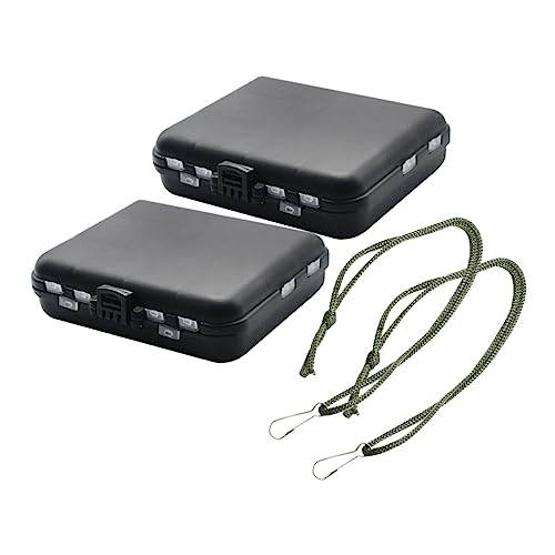HONMEET 2Pcs Fishing Accessory Box Durable Organizer for Fishing Gear Double Sided Tackle Storage Portable and Lightweight for Anglers and Hobbyists
