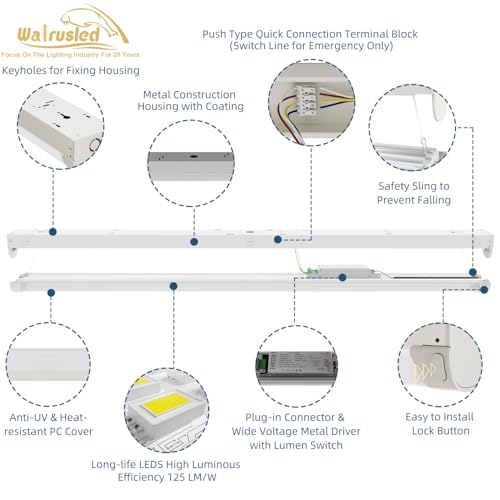 Tira LED lineal con sensor de movimiento 2 pies miniatura 5