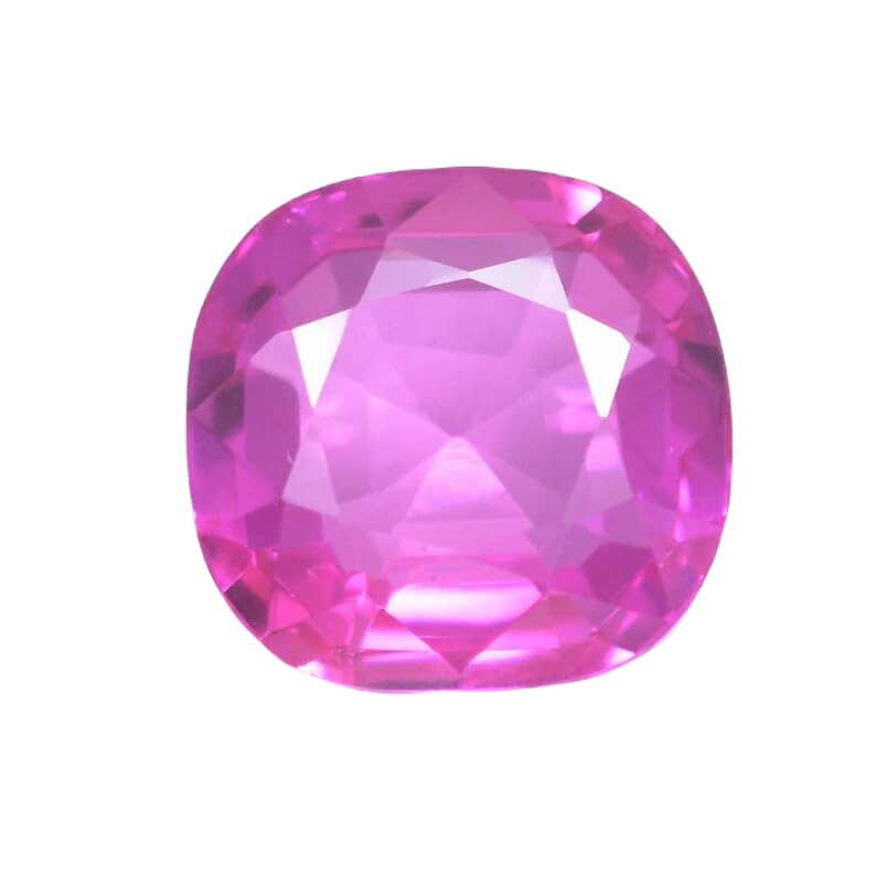 Saphir rose naturel taillé en coussin pour remplacer une pierre de bague perdue
