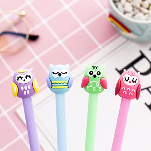 Juego 8 bolígrafos de tinta gel con diseño búho 0.5 mm miniatura 7