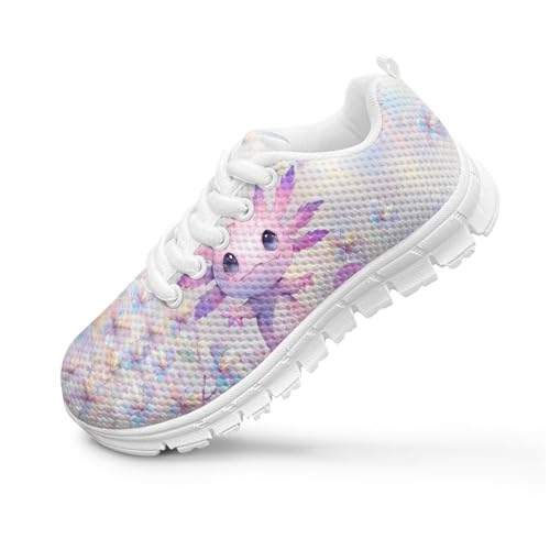 Yzaoxia Running Shoes for Girls Athletic Walking Sneakers Kids Tennis Shoes Mesh Barefoot Footwear Size 11-Size 54