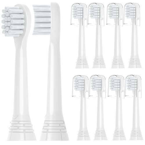 CHUNYUGG Replacement Heads Compatible with Made by Dentists Kids Electric Toothbrush 10 Pack Soft Bristles Brush Head Refill for Toddlers Age 2+ White