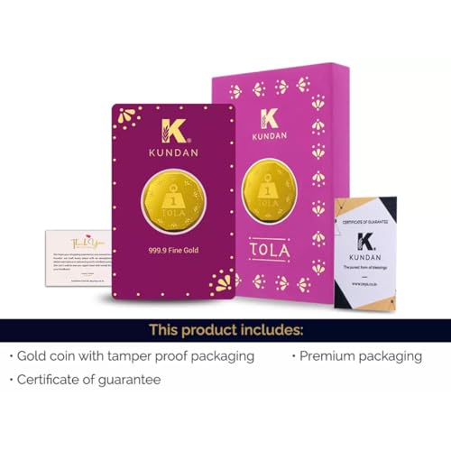 Kundan 24k (999.9) 11.66 gm Tola Yellow Gold Coin