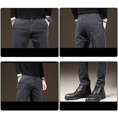 Men Versatile Daily Jeans Stretch Fabric Denim Pants Comfortable Wear-Resistant Work Trousers2