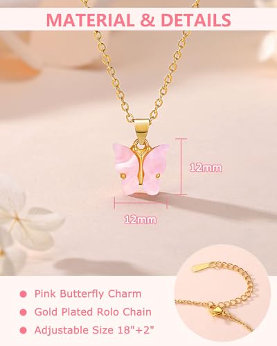 Beautiful Butterfly Necklace Gifts – Jewelry for Granddaughter, Daughter, Niece, Sisters from Mom or Grandma for Birthday, Christmas, Valentines4
