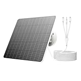 FlexSolar ソーラーパネル バッテリーカメラ専用 5V 6W 太陽光パネル ソーラーチャージャー バッテリー充電可能 太陽光発電 ワイヤレスセキュリティカメラ用のパネル電源、調整可能な取り付けブラケット (1)