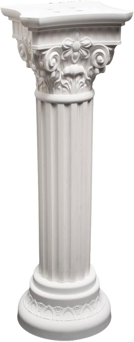 Anderson's 34 Inches White Roman Plastic Pillar Column, Props, Photo Booth, Event Décor