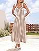 ZESICA Womens 2025 Summer Sleeveless Striped Midi ... #2