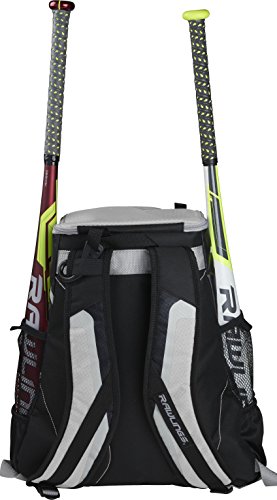 Rawlings Hybrid Duffel/Backpack Baseball/Softball Bag, Black