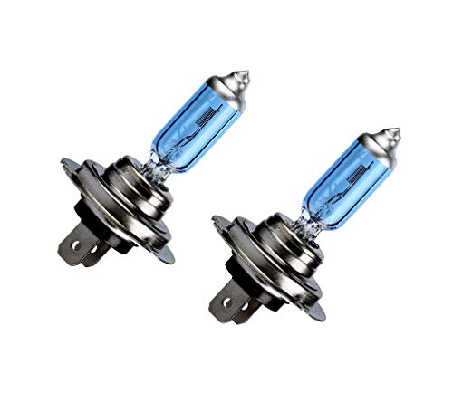 2 bombillas H7 6000 K, xenón, H7, 100 W, 24 V, color blanco claro Cover