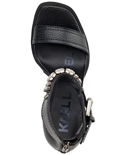 KARL LAGERFELD PARIS Women's Open-Toe Malinda Lug-Sole Heeled Sandal4