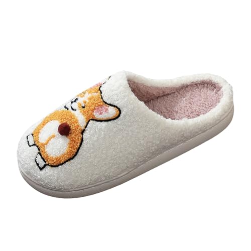 Womens Halloween House Slippers Cute Cartoon Dog Graphic House Shoes Funny Pumpkin Cat Ghost Slippers Soft Cozy Plush Bedroom 2025 Fall Winter Wram Shoes
