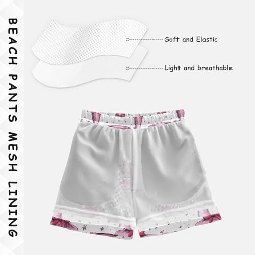 Pigsaly Boys Swim Trunks Hand Drawn Witch Hat Bow Glitter Boys Board Shorts Swimsuit Swimwear Summer Bathing Suit 2T Multicolor4