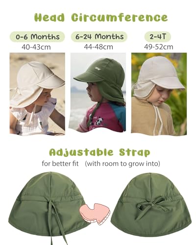 Image of FURTALK Baby Sun Hat Girls and Boys Summer Beach Swim Hat Essentials UPF 50+