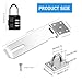 2Pcs Door Hasp Latch Lock,5 Inch 304 Stainless Steel Packlock Clasp Hasp Lock Latch with Screws for Cabinets, Closets