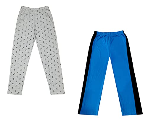 Image of IndiWeaves Boys and Girls Cotton Solid and Printed Pyjama /Pant /Trackpants [Pack of 2] Multicolor81