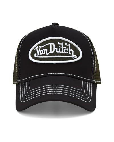 Von Dutch Unisex Trucker Hat - Curved Bill Mesh Back Retro Classic Adjustable Snapback Baseball Cap for Men and Women