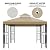 Sumfaller 10x10 FT Gazebo Replacement Canopy Top Cover Double Tiered Canopy Top Cover for Outdoor BBQ Roof Cover Grill Shelter (Brown)