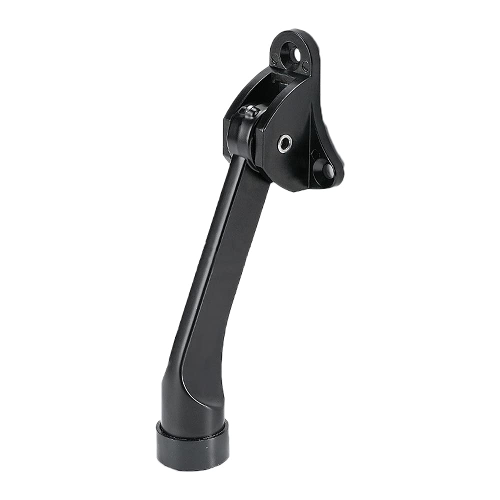 Screw Door Stop Black Heavy Metal Door Stops Kick Down Door Stop for Garage Gate Office Home