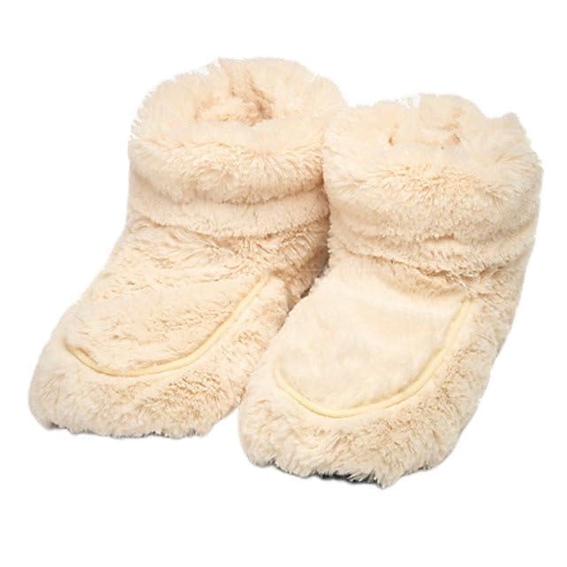 FNX _armies Pantuflas para microondas | Botas de interior calentables, cálidas y cómodas | Piel sintética de felpa - Infundidas con lavanda relajante | Para pies fríos, dolor, relajación y alivio |