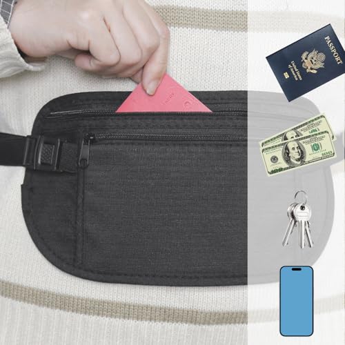 Protege Passeport Voyage Rfid : Lot de 2 Ceintures cachées, Ceinture Anti-vol, Ceintures de Spo... – Image 6