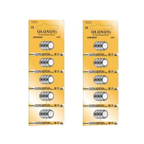QLQXQTy 4.5V Alkaline Button Cell Batteries, 3SR626SW, 10 Pack