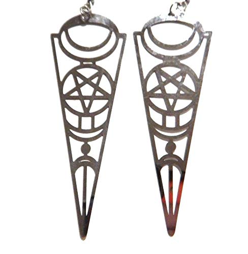 Art deco inspired pentagram & crescent moon cutout …
