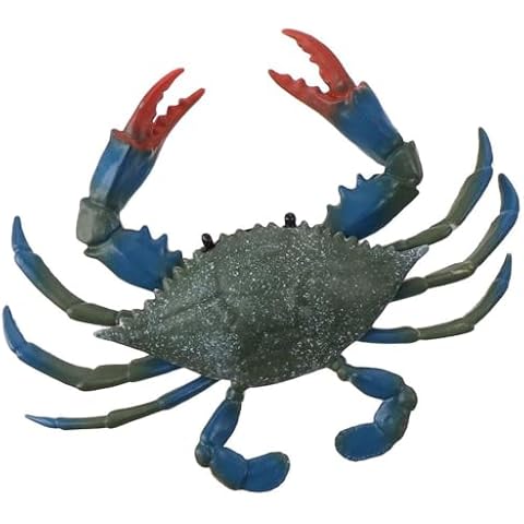 hobbyme 3 Pcs Artificial Plastic Crab Ornaments, Room Realistic Crab Decoration, Simulated Marine Animal Statues, Suitable Gifts.(Blue) Cover