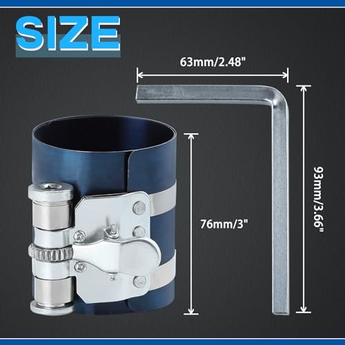 SPEEDWOX 3 Inch Zuiger Ring Verstelbare Ratel Compressor Tool Zuiger Ring Installatie Tool Zuiger Ring Clips Verstelbare Compressie Range 2.4"-6" - Afbeelding 4