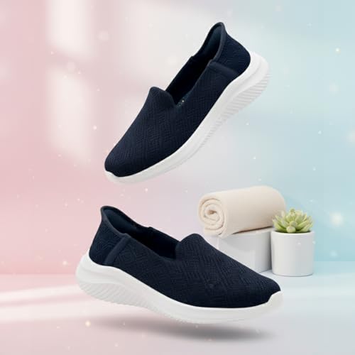 Image of KazarMax Easy On Women's Breathable Mesh Slip-On Loafers | Quick-Dry Casual Sneakers with No-Hands Design | Lightweight Anti-Skid Sole