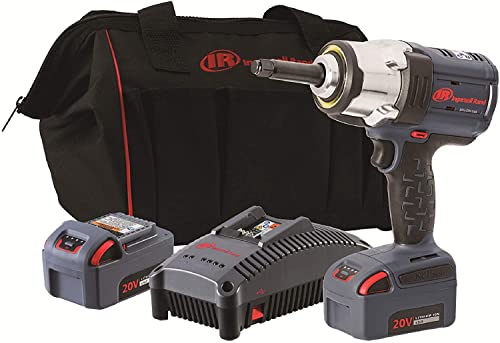 Ingersoll Rand 1/2"-Antrieb Leistungsstarker Schlagschrauber W7252 im praktischen Koffer, Profi Akkuschrauber mit 2"-Amboss & 20 V im Set mit 2 Akkus, 5 AH und Ladegerät im Werkzeugkoffer