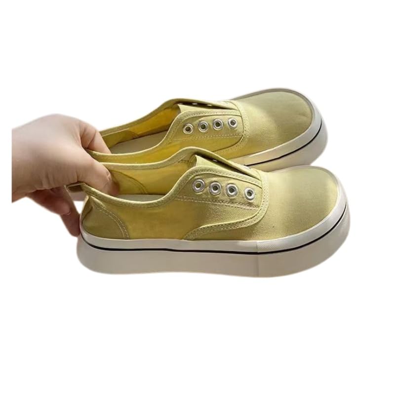 Sneakers Donna,Sneakers Basse da Donna in Tela, Casual, con Lacci E Plateau, Suola Spessa, Ideali per L'Uso Quotidiano.