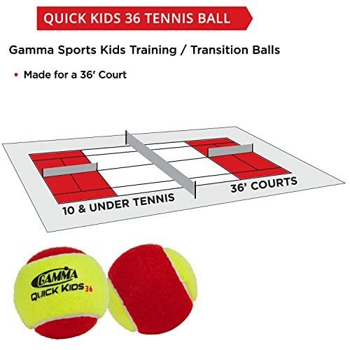 Gamma Sports Kids Training (Transition) Balls, Yellow/Orange, Quick Kids 60, Bucket Of 48 #TOP2