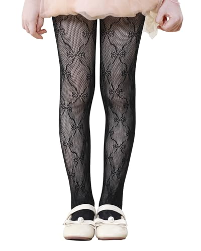 Century Star Girls Lace Stockings Kids Sheer Tights Fishnet Hollow Dance Patterned Pantyhose