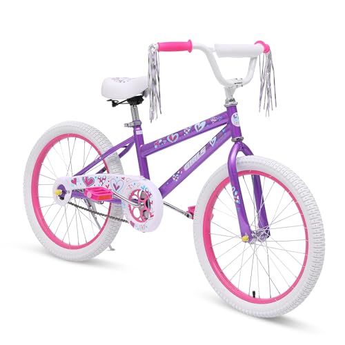 Fujampe Girls Bike 18-20 Inch Kids Bike with Removable Training Wheels, Adjustable Seat, Coaster Brake, Children's Bicycle for Boys Girls Ages 4-14 Years