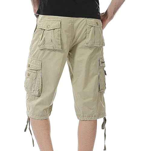 Shorts cargo para hombre con múltiples bolsillos miniatura 3