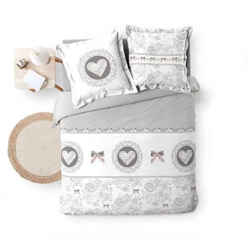 douceur d'intérieur, 3-delige beddengoedset, 240 x 220 cm, 100% katoen, Valentina - Afbeelding 4