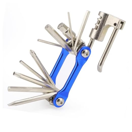 FULARR 11 en 1 Herramienta de Reparación de Bicicleta Multifunción, Mini Kit de Herramientas Plegables, Herramienta de Reparación de Bicicletas Portátil Compacta, Kit de Herramientas de Mantenimiento