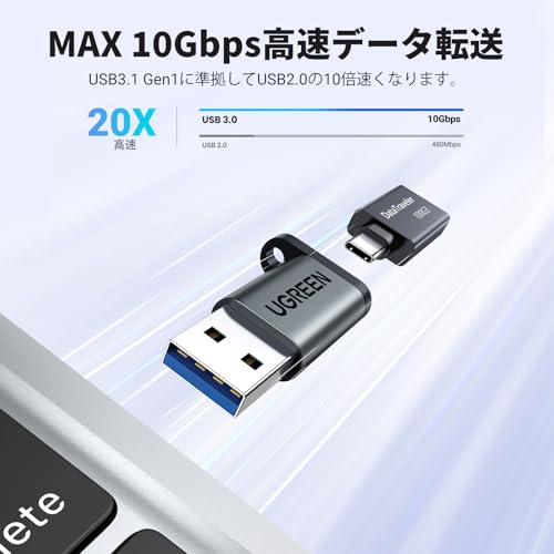 UGREEN UGREEN USB Type-C 変換アダプタ USB 3.1 Type C メス to USB 3.0 オス 変換 35000 の商品画像 2