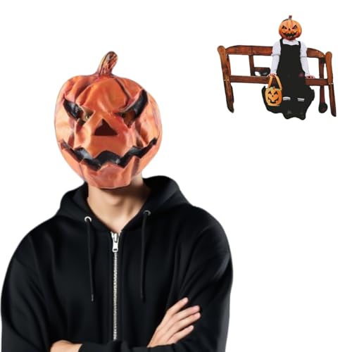 SSKHE Party Costume Maschera di Zucca Party Hop Maschera Realistica in Lattice per la Decorazione di Festa di Halloween