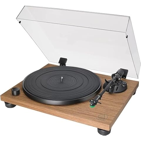Audio-Technica LPW40WN Manual Turntable with Walnut Base Cover
