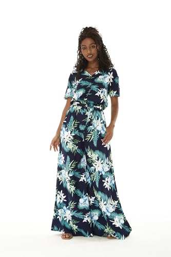 Image of Family Matching Hawaiian Clothes, Orchid Breeze Navy | Lightweight 100% rayon • Family matching outfits • Beach vacations • Luaus • Cruises • Family photos