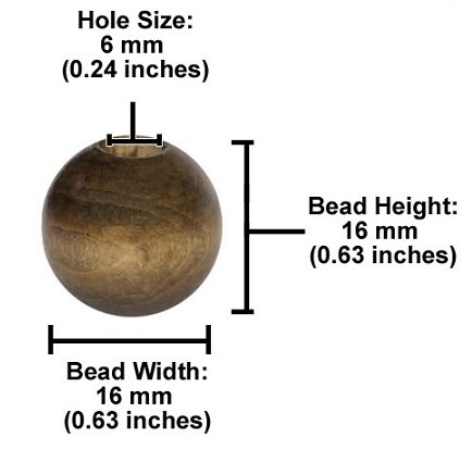 Bulk Buy:Pepperell Round Wood Macrame Craft Beads, 16mm, 5/8-inch, White, 100-pack