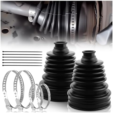 CV Axle Boot Repair Kit Silicone & Cuttable,Dust Resistant CV Boot Repair Kit Includes 4 Clamps,6 Cable Ties,Universal CVs Joint Boots Kits Car Accessories for Cars/SUVs/Trucks