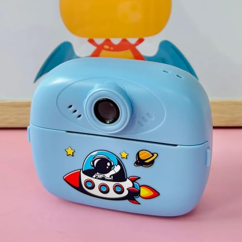 Image of Case Creation Kids Instant Print Camera Video with Games, Thermal Printer, 2 Print Rolls, USB Charging, 48MP Children Digital Camera, Gift for Boys & Girls Age 3-16 (Blue Kids Instant Print Camera)