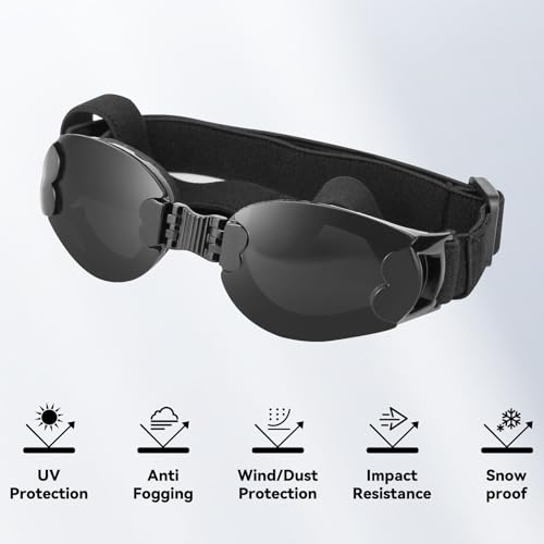 Lunettes de soleil de conduite pour chiens de taille moyenne réglables