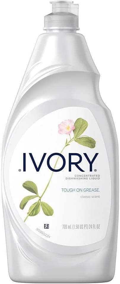 Image of Ivory Ultra Concentrated Dishwashing Liquid Dish Soap, Classic Scent, 24 fl oz (Pack of 5)