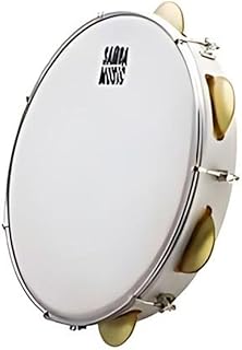 Pandeiro phx samba music profissional pele leitosa 10 mad pvc cor:
